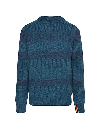 BARBOUR | Paul Smith loves Barbour Pullover Saddle Rundhalsausschnitt | blau